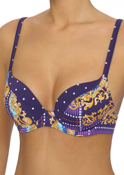 Bikini, lila push-up bikini 
